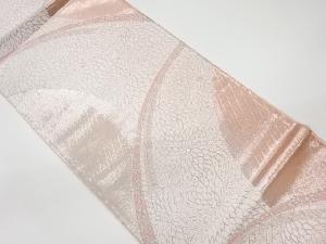 リサイクル　曲線に菊模様織出し袋帯